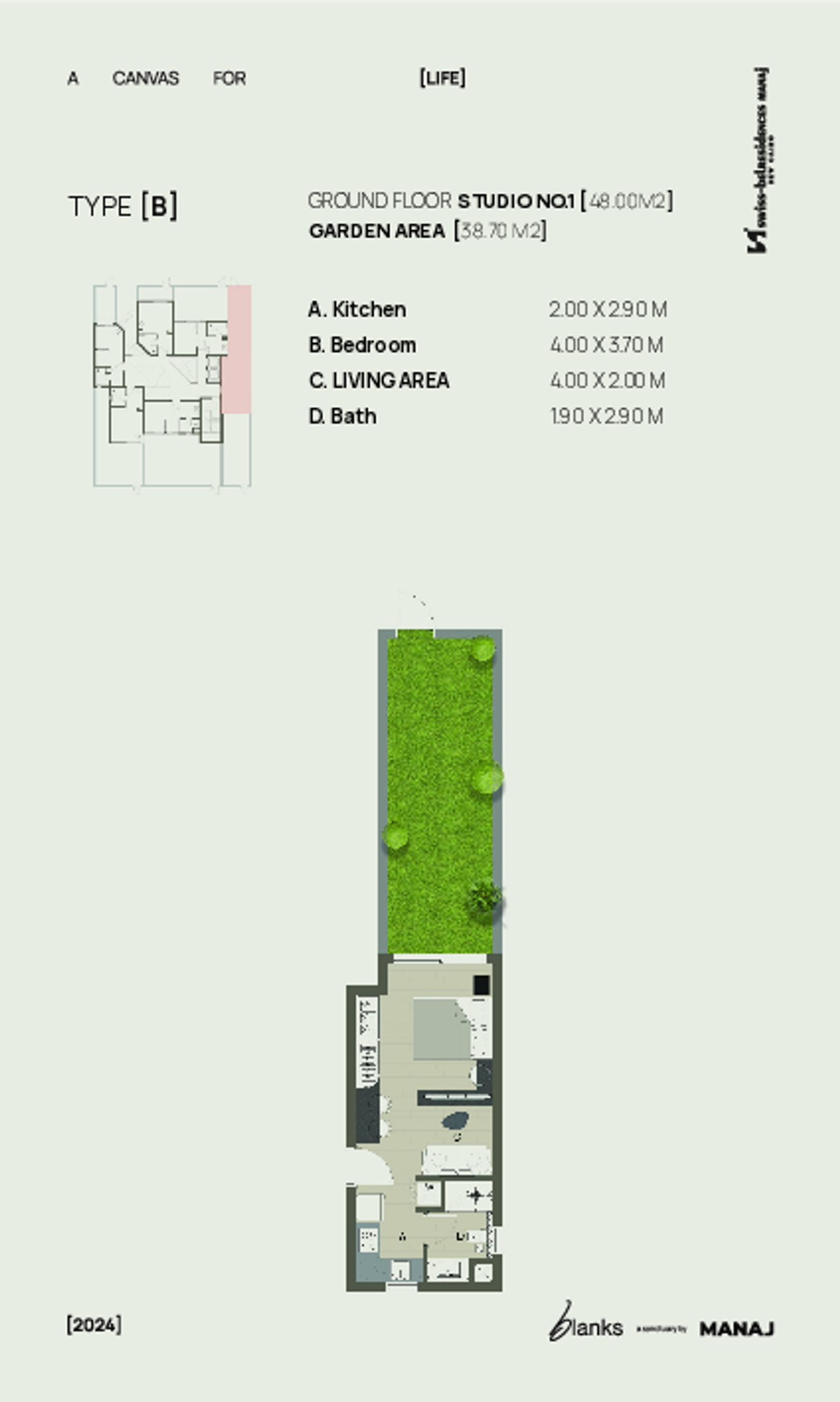 Service Apartment — Ground