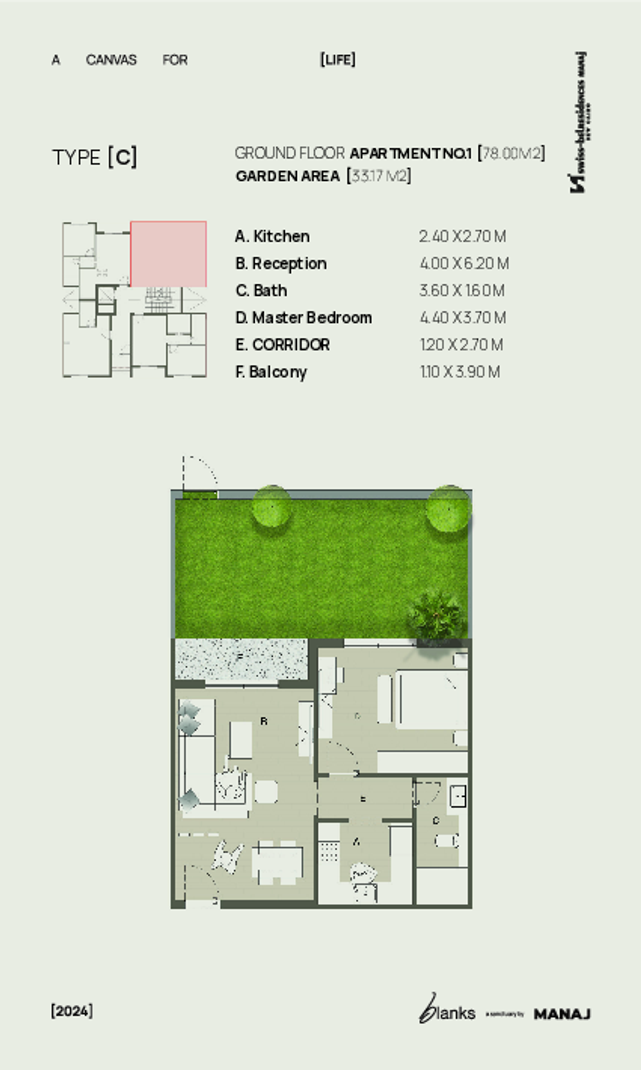 Service Apartment — Ground