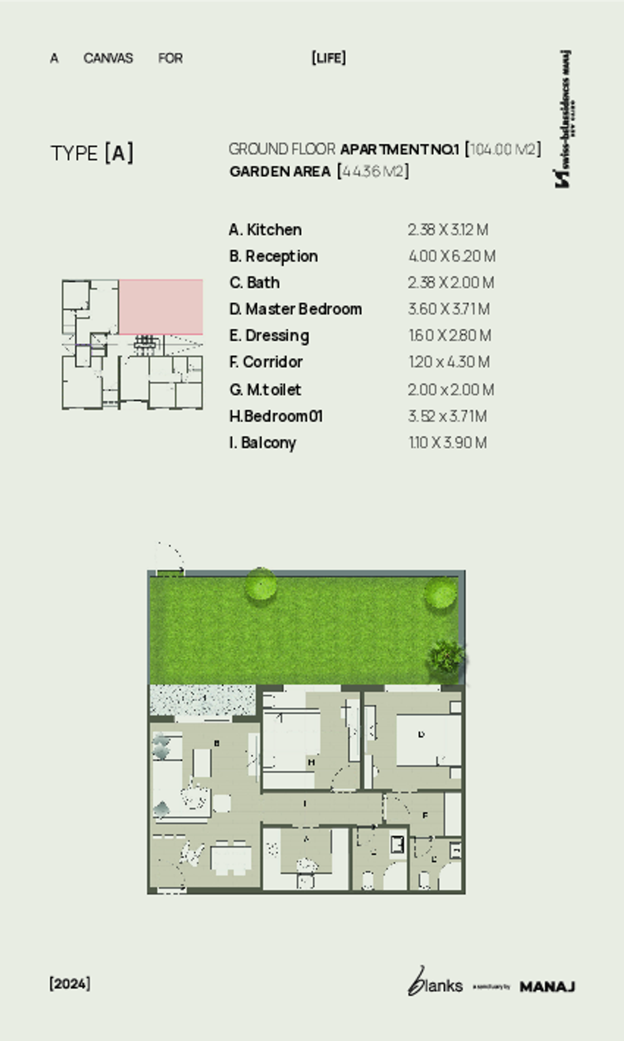 Service Apartment — Ground